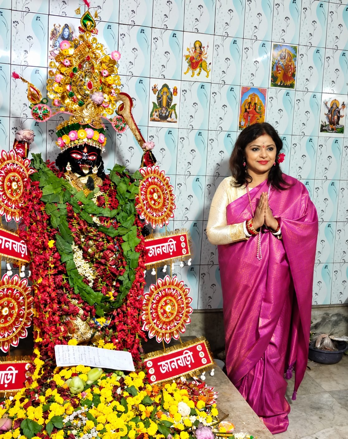A devotee in prayer